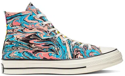Pre-owned Converse Men's  Chuck Taylor All Star 70 Hi Marble Sneakers In Egretblack In Multi