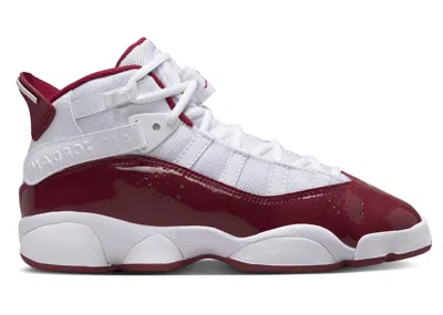 Pre-owned Jordan 6 Rings Sneakers In White/team Red
