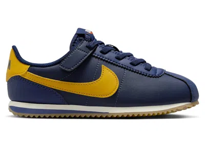 Pre-owned Nike Cortez Easyon Michigan Sneakers In Midnight Navy/blue Void/sail In Multi