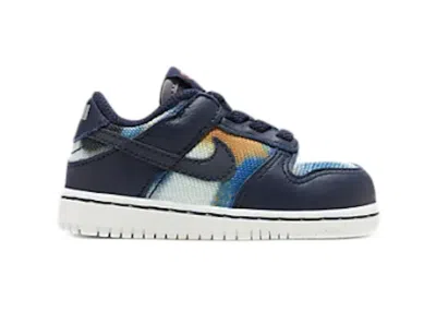Pre-owned Nike Dunk Low Retro Prm Obsidian Graffiti Sneakers In Obsdian/summit White/sport Grey