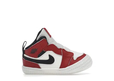 Pre-owned Jordan 1 Crib Bootie Chicago Lost And Found Sneakers In Varsity Red/black/sail In Multi