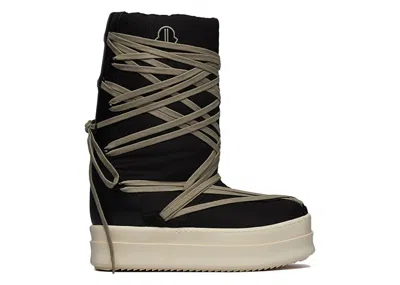 Pre-owned Rick Owens Men's  Bigrocks Boot Moncler Sneakers In Black