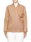 Opening Ceremony Wool-blend And Leather Varsity Jacket In Camel