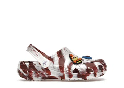 Pre-owned Crocs Classic Clog Cocoa Puffs (kids) Sneakers In White/garnet