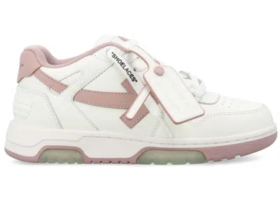 Pre-owned Off-white Off Out Of Office Low (women's) Sneakers In White/pink