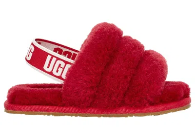 Pre-owned Ugg Fluff Yeah Slide (toddler) Sneakers In Ribbon Red