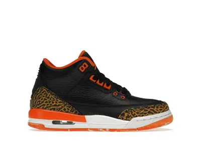 Pre-owned Jordan 3 Retro Sneakers In Black/kumquat/team Orange
