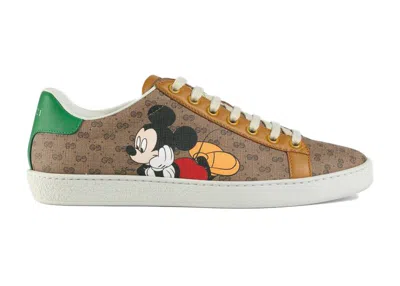 Pre-owned Gucci Ace X Disney (women's) Sneakers In Brown
