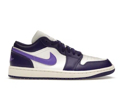 Pre-owned Jordan 1 Low (women's) Sneakers In Sky Blue J Purple/sail/action Grape In Multi