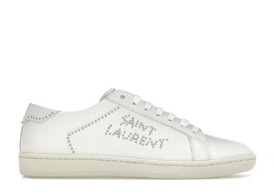Pre-owned Saint Laurent Studded Low Top (women's) Sneakers In White