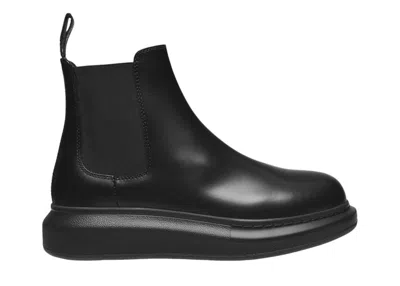 Pre-owned Alexander Mcqueen Men's  Hybrid Chelsea Boot Sneakers In Black