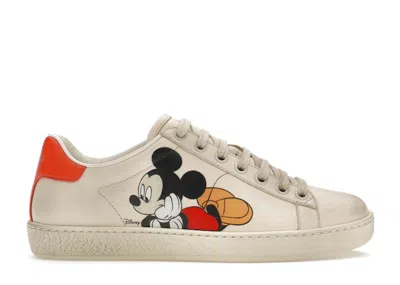 Pre-owned Gucci Ace X Disney (women's) Sneakers In Ivory In White