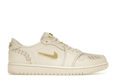 Pre-owned Jordan 1 Low Method Of Make (women's) Sneakers In Legend Light Brown/metallic Gold