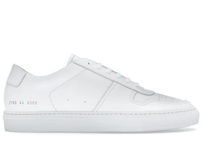 Pre-owned Common Projects Men's  Bball Low Leather Sneakers In White