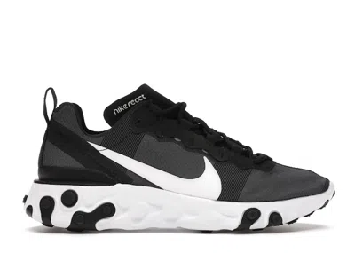 Pre-owned Nike React Element 55 (women's) Sneakers In Black/white