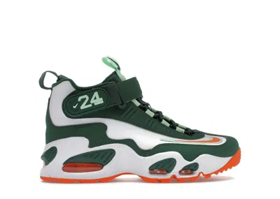 Pre-owned Nike Air Griffey Max 1 Miami Hurricanes Sneakers In Fir/bright Mandarin/white