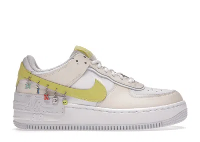Pre-owned Nike Air Force 1 Low Shadow Se Have A  Day Anklet (women's) Sneakers In Pale Ivory/light Zitron In Multi