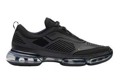 Pre-owned Prada Men's  Cloudbust Air Technical Fabric Sneakers In Black
