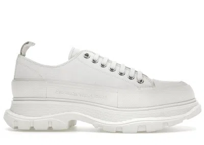 Pre-owned Alexander Mcqueen Men's  Tread Slick Low Lace Up Fw21 Sneakers In White