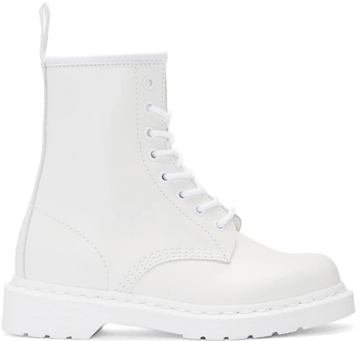 Dr. Martens' White Leather 1460 Boots