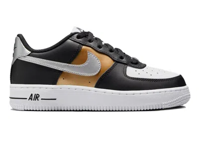 Pre-owned Nike Air Force 1 Low Sneakers In Black/metallic Silver/white