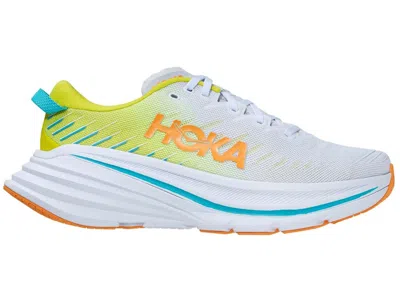 Pre-owned Hoka Bondi X (women's) Sneakers In White/evening Primrose