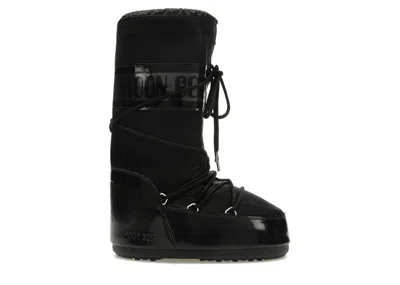 Pre-owned Moon Boot Men's  Icon Boot Sneakers In Glance Black