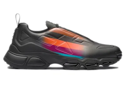 Pre-owned Prada Men's  Collision Cross Sneaker Sneakers In Black/astral Blue In Multi