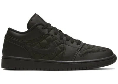 Pre-owned Jordan 1 Low Triple Quilted (women's) Sneakers In Black