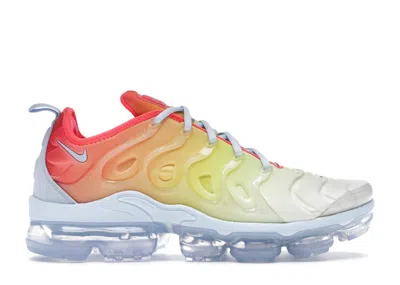 Pre-owned Nike Air Vapormax Plus Laser Crimson (women's) Sneakers In Hydrogen Blue/opti Yellow/white