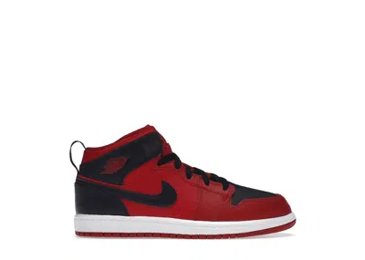 Pre-owned Jordan 1 Mid Reverse B Sneakers In Red/black In Multi