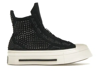 Pre-owned Converse Chuck Taylor All Star 70 Hi De Luxe Squared Swarovski (women's) Sneakers In Black/egret/white