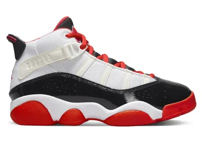 Pre-owned Jordan 6 Rings Team Orange Sneakers In White/black/sail