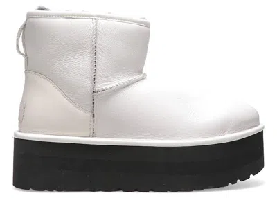 Pre-owned Ugg Classic Mini Platform Matte Boot (women's) Sneakers In Ultra Matte White