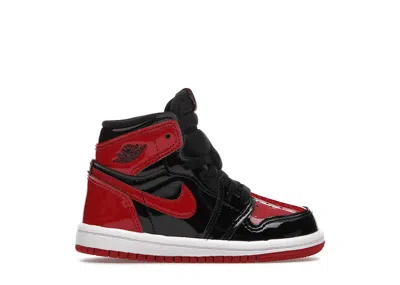 Pre-owned Jordan 1 Retro High Og Patent Bred Sneakers In Black/white/varsity Red In Multi