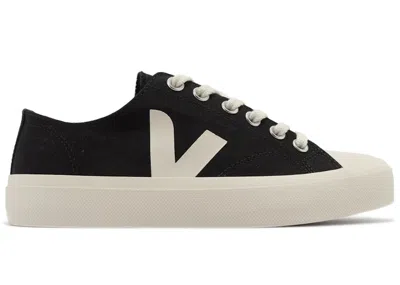 Pre-owned Veja Wata Ii Low Canvas Pierre Sneakers In Black/white In Multi
