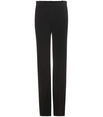 Vince Wool And Cotton-blend Trousers In Black