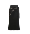 DOLCE & GABBANA Embellished wool and cotton-blend midi skirt