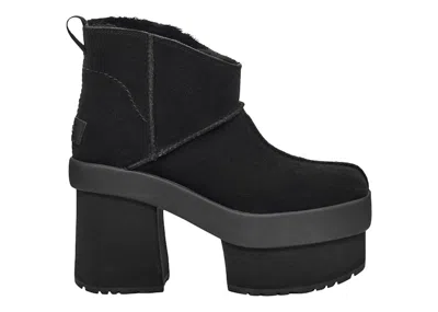 Pre-owned Ugg New Heights Platform Mini Boot (women's) Sneakers In Black