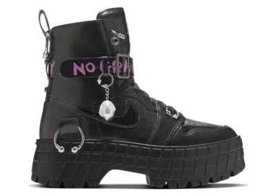 Pre-owned Jordan 1 High Brooklyn No Gravity (women's) Sneakers In Black/global Purple