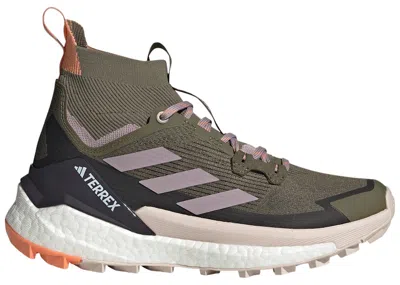 Pre-owned Adidas Originals Terrex Free Hiker 2.0 (women's) Sneakers In Olive Strata/preloved Fig/amber Tint