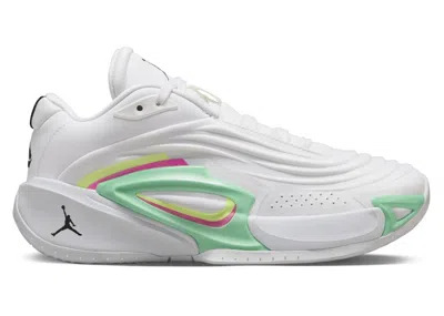 Pre-owned Jordan 3 Retro Photo Finish Sneakers In White/volt Glow/green Glow