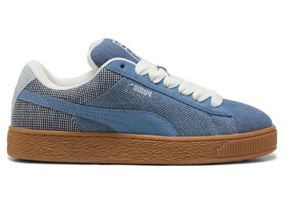 Pre-owned Puma Men's  Suede Xl Denim Sneakers In Blue Horizon/grey Skies In Multi