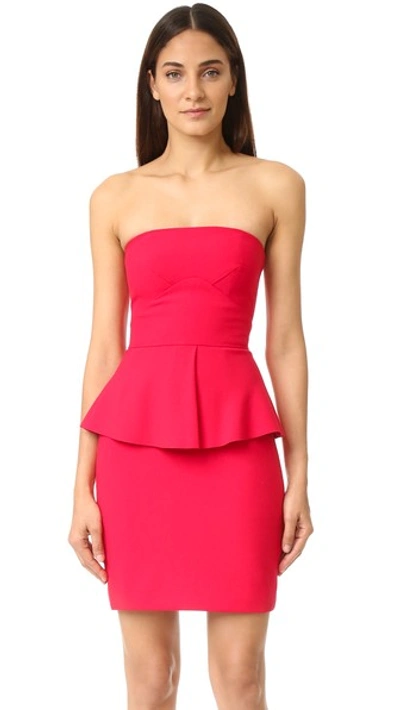 Elizabeth And James Laurel Strapless Peplum Mini Dress, Cardinal | ModeSens