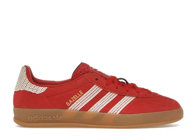Pre-owned Adidas Originals Gazelle Indoor (women's) Sneakers In Better Scarelet Red/wonder White/gum In Multi