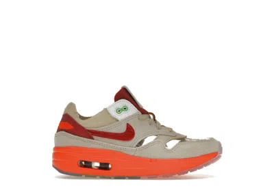 Pre-owned Nike Air Max 1 Clot Kiss Of Death (2021) Sneakers In Net/deep Red/blaze Orange In Multi