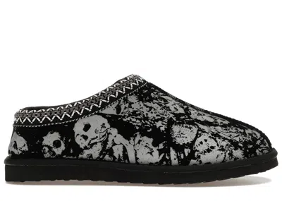 Pre-owned Kito Wares Men's  Sherpa Slipper Catacombs Print Sneakers In Black/white
