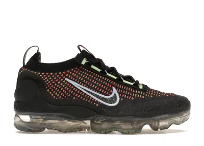Pre-owned Nike Air Vapormax 2021 Flyknit Black (women's) Sneakers In Color/lime Glow In Green