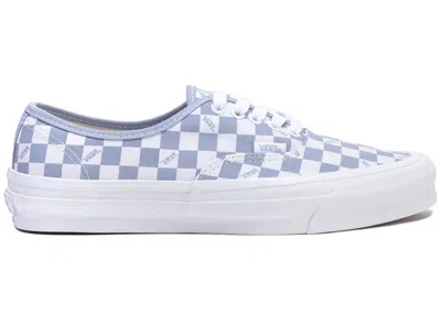Pre-owned Vans Vault Og Authentic Lx White Sneakers In Checkerboard/sky Blue