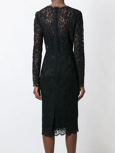 Shop Dolce & Gabbana Floral Lace Midi Dress